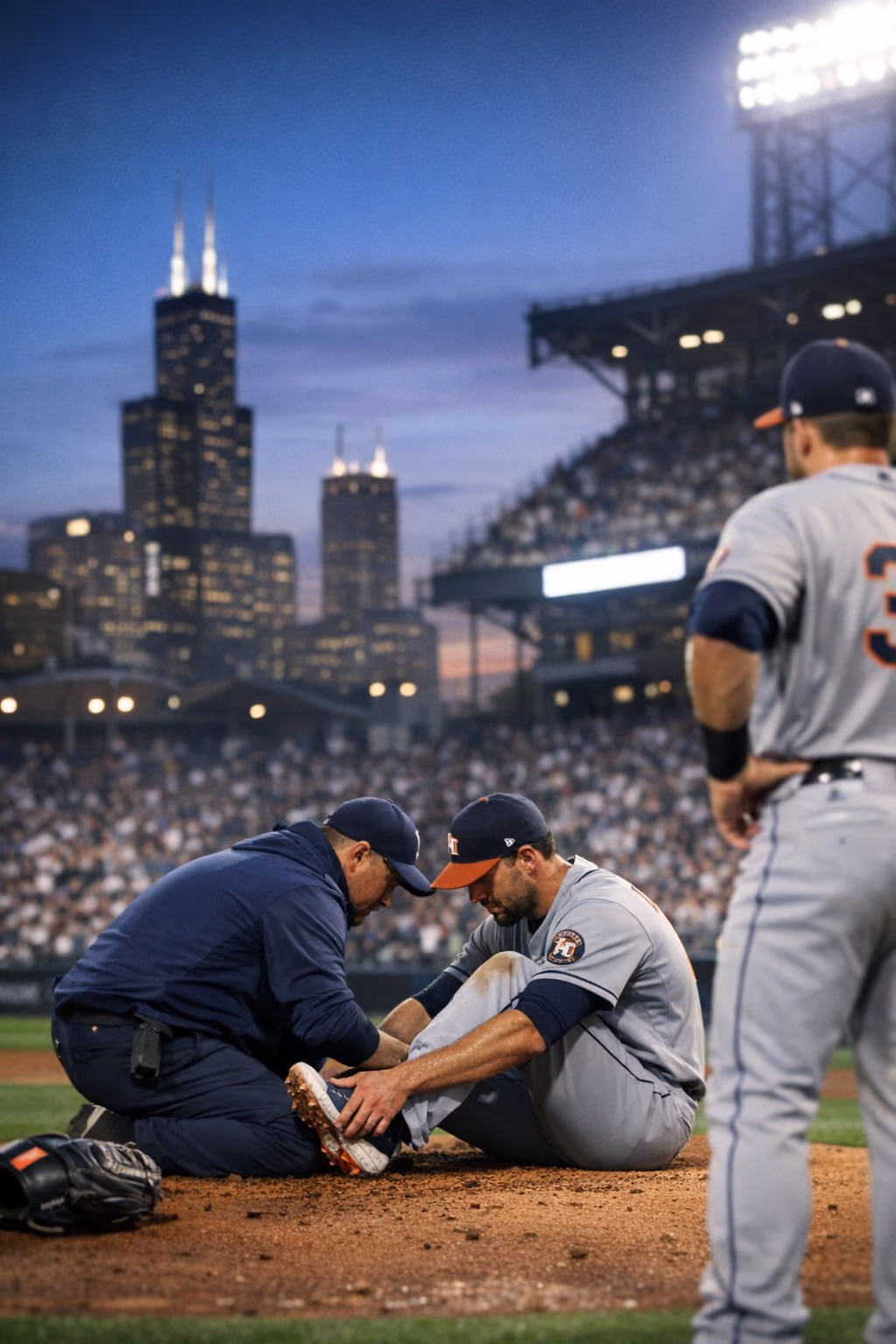 Astros Spencer Arrighetti exits with foot injury in Chicago