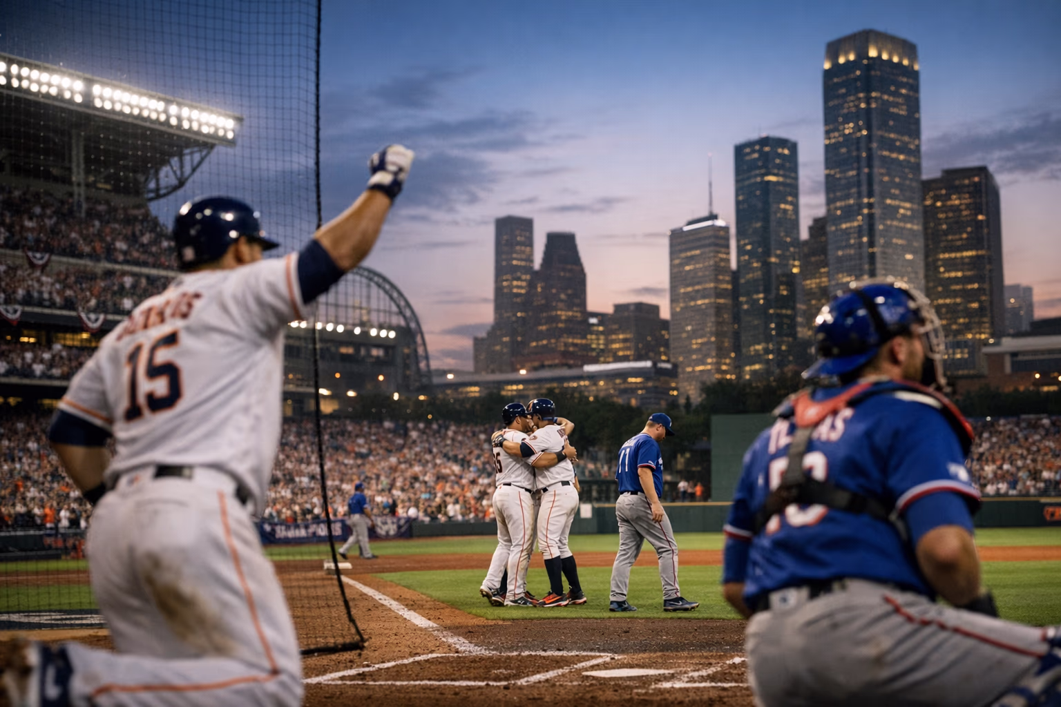 Astros edge Rangers 5-4 in Houston opener