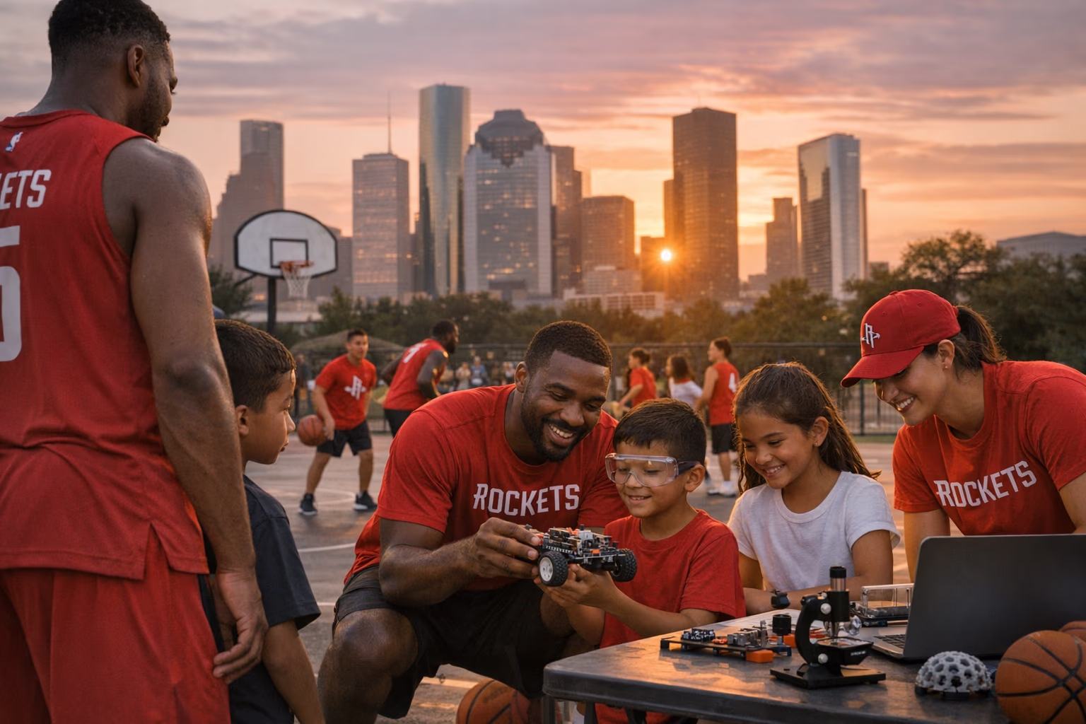Houston Rockets honor flood victim with STEM basketball camp