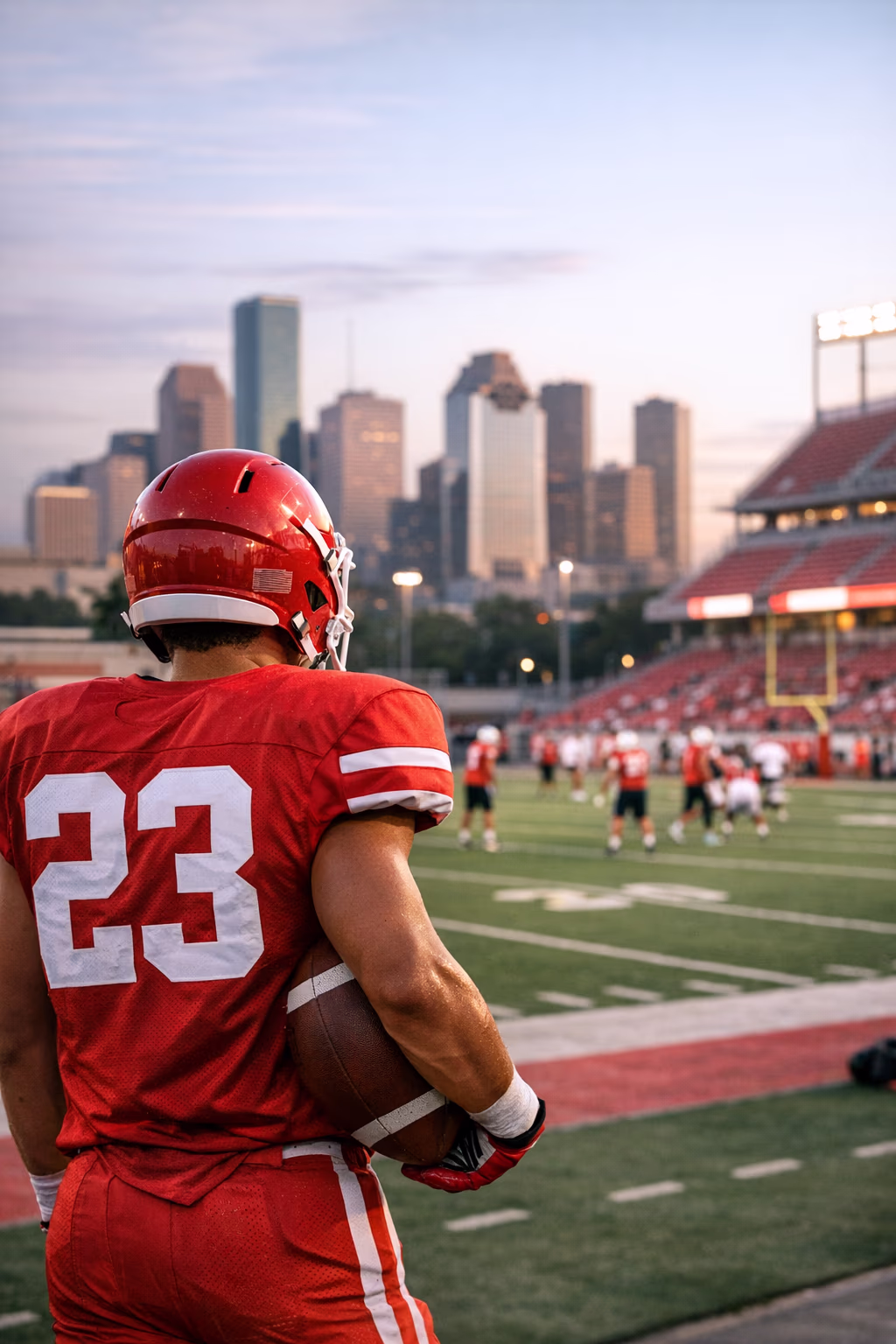 John Hebert Settles Into Houston Football as a Freshman