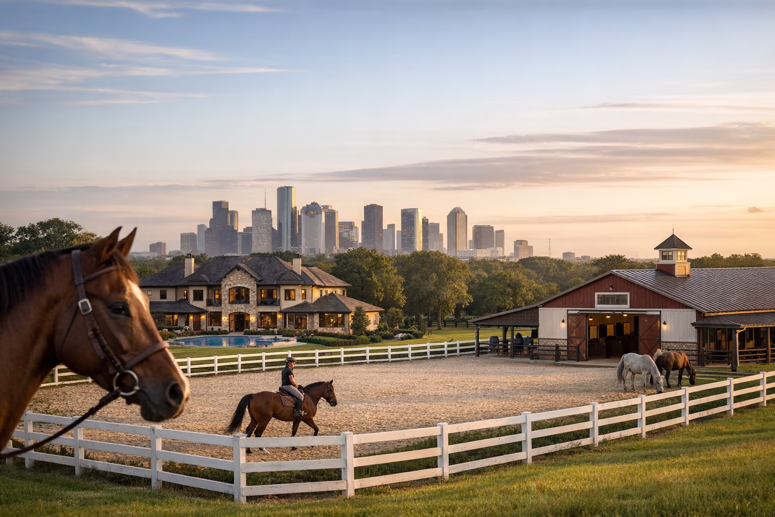 Fort Bend Estate Sale Includes 9.5 Acres and Horse Facilities