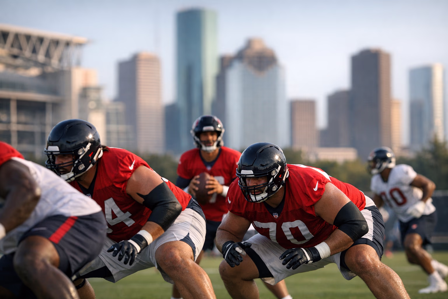 Houston Texans Offensive Line Draws Praise in Camp