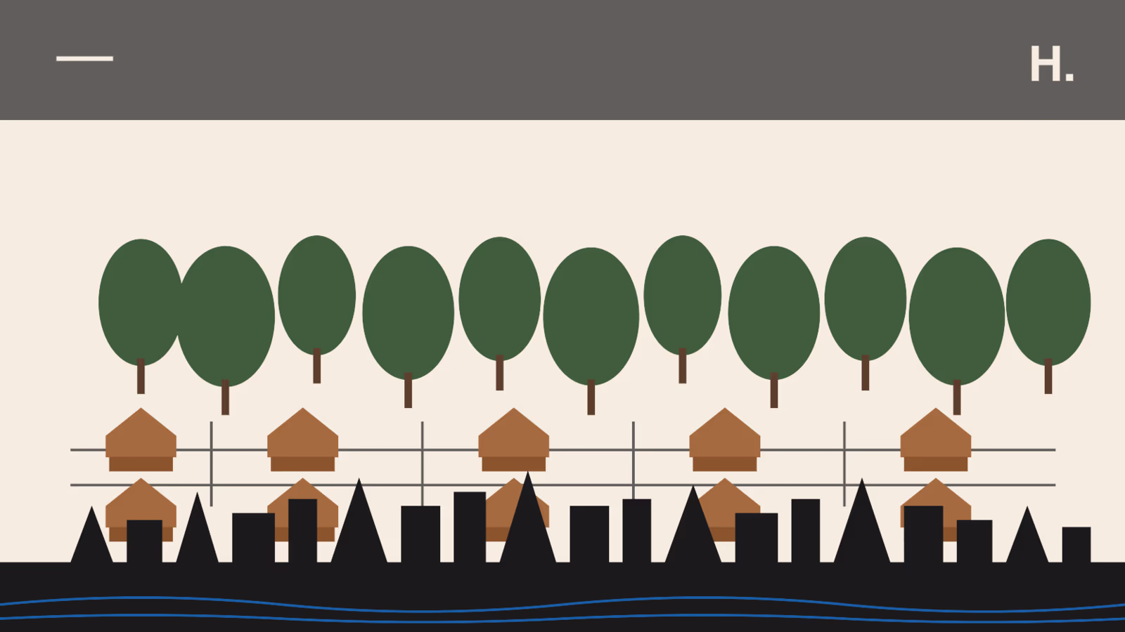 Master-planned community with tree canopy and planned housing grid in The Woodlands TX near Houston