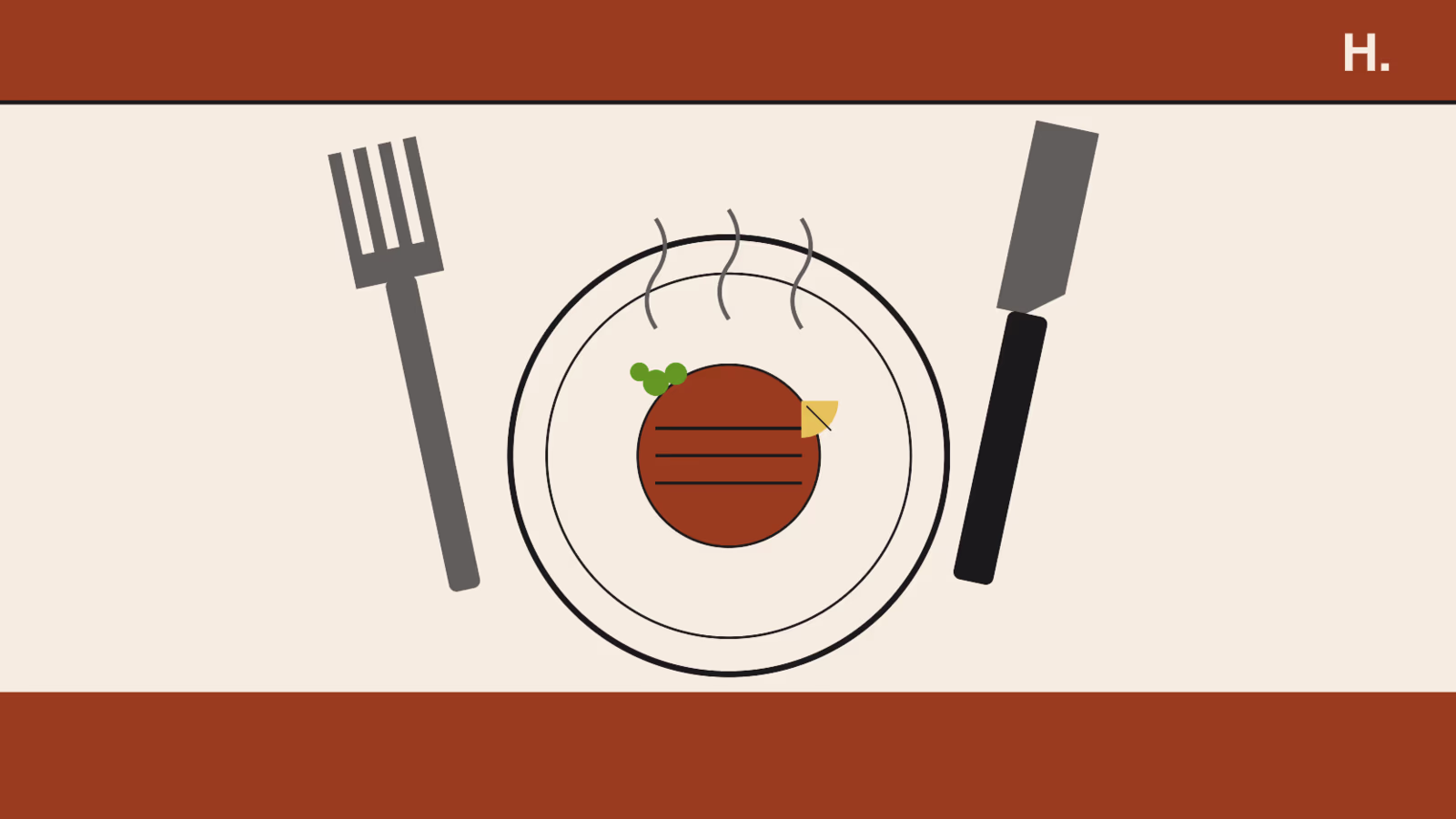 Illustration of fork knife and plate for best River Oaks Houston restaurants guide