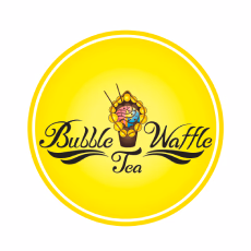 bubble waffle and tea photo